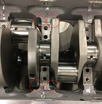 OEM LS block interference zones for CCW crank