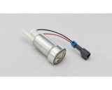 Walbro F90000285 in-tank fuel pump with wiring pigtail on a neutral grey surface.