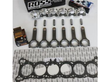 Holden 202 Inline 6 Cylinder Rebuild kit with Spool H Beam Conrods and Ross Racing Forged Pistons (Flat Top)
