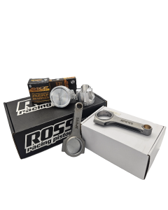 Holden 202 Spool H Beam Conrods and Ross Racing Pistons - Supercharged / Turbocharged (-10cc Dish) 