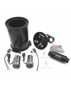 Spool Surge Tank Dual Pump Kit - Twin Walbro pumps, Spool Inline filter