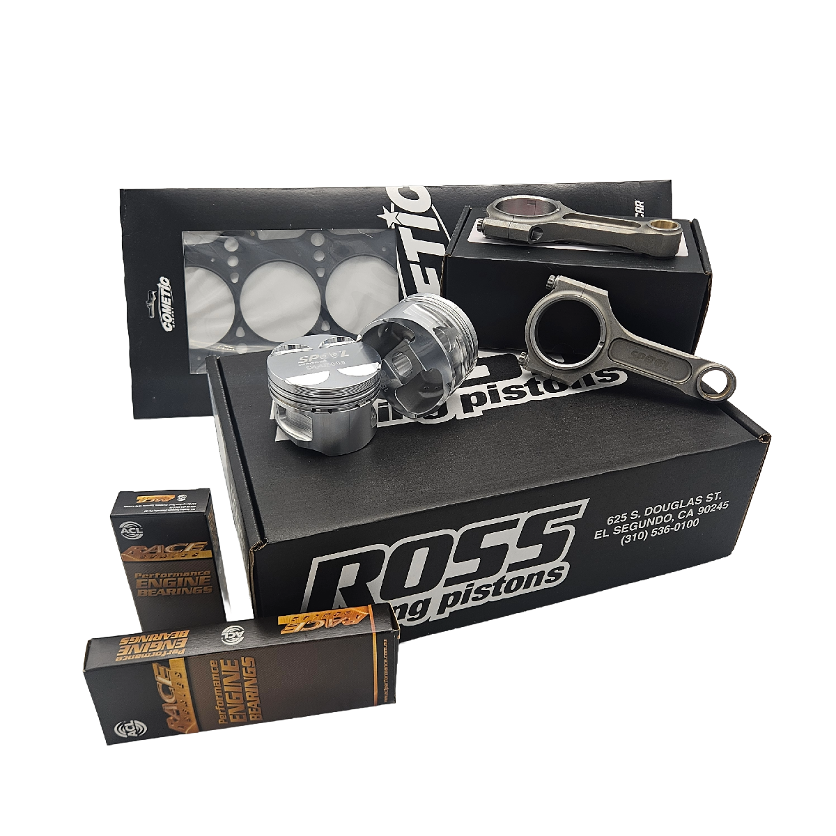Toyota 1JZ-GTE Rebuild Kit with Spool Drag Pro I Beam Conrods and Ross Racing Forged Pistons