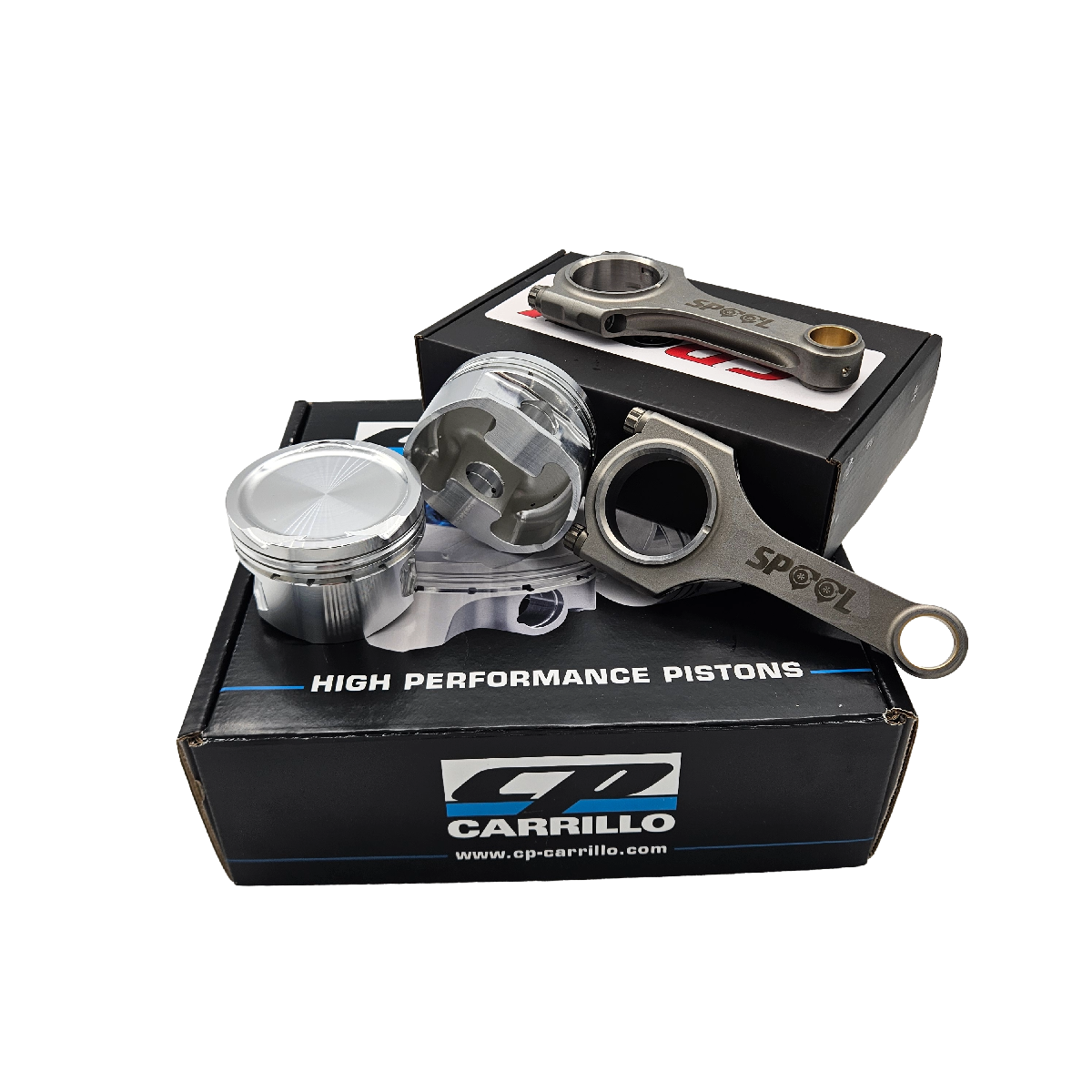 Toyota 4AGE 20V Blacktop Spool H Beam Conrods and CP Forged Pistons
