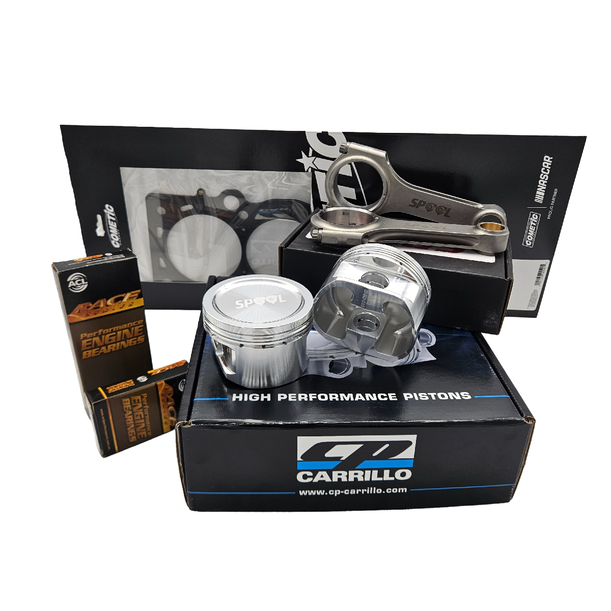 Toyota 3RZ-FE Rebuild Kit with Spool H Beam Conrods and Custom CP Forged Pistons