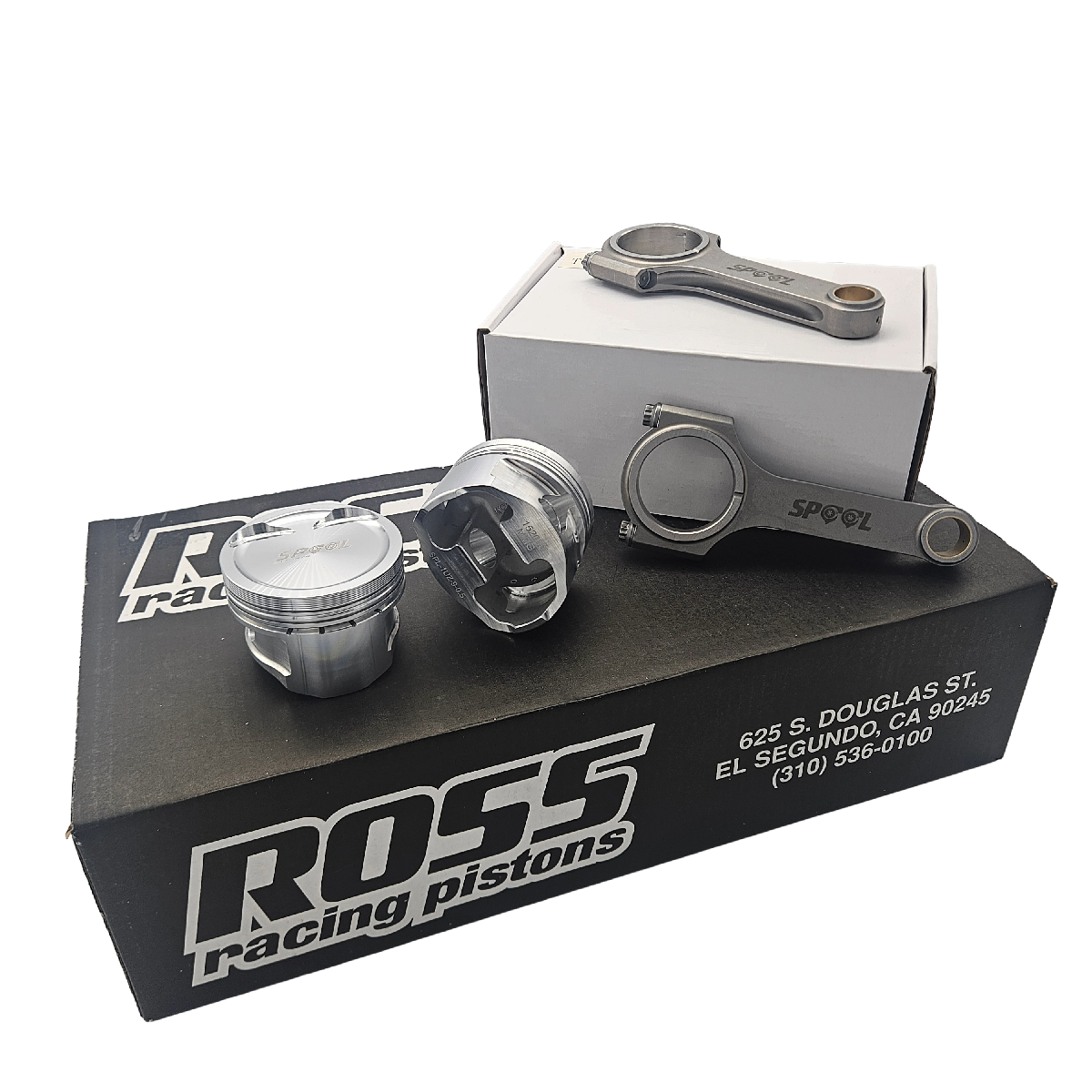 Toyota 1UZ-FE V8 Spool H Beam Conrods and Ross Racing Forged Pistons