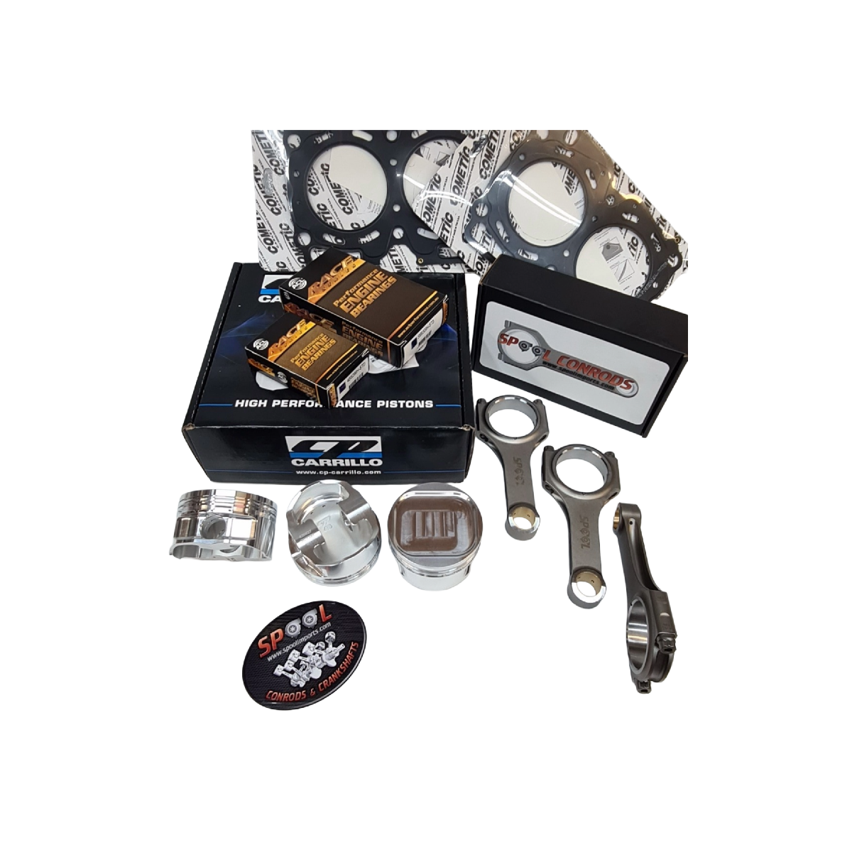 Subaru EJ20 Rebuild Kit with Spool H Beam Conrods and CP Forged Pistons