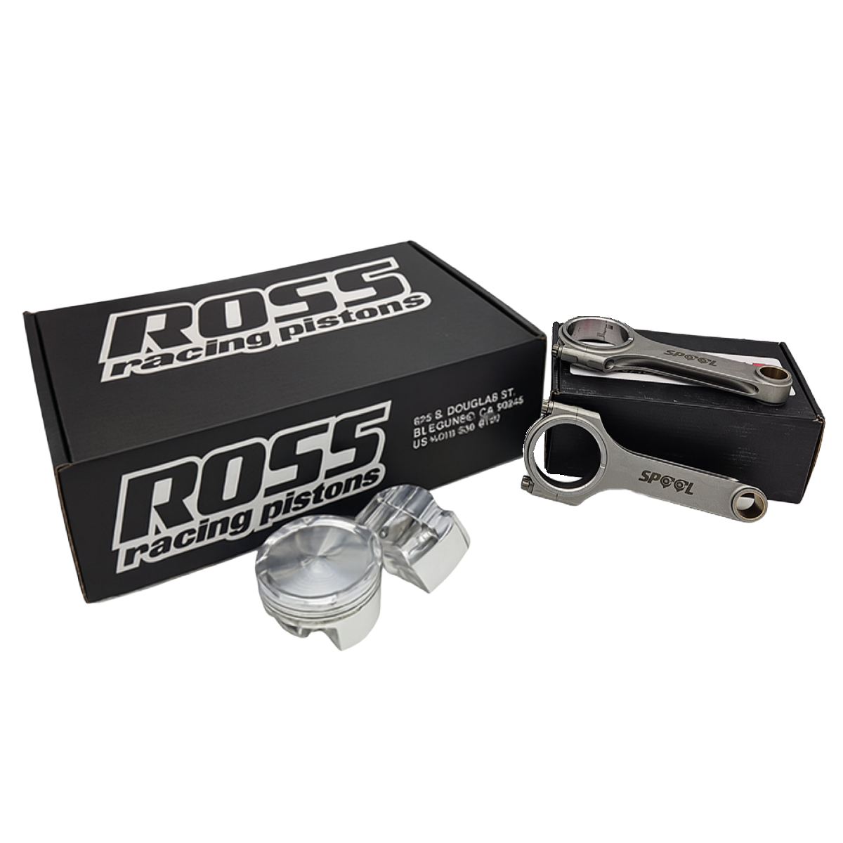 Spool Ford 200 Conrods  + Ross Pistons suit 250 X Flow Block