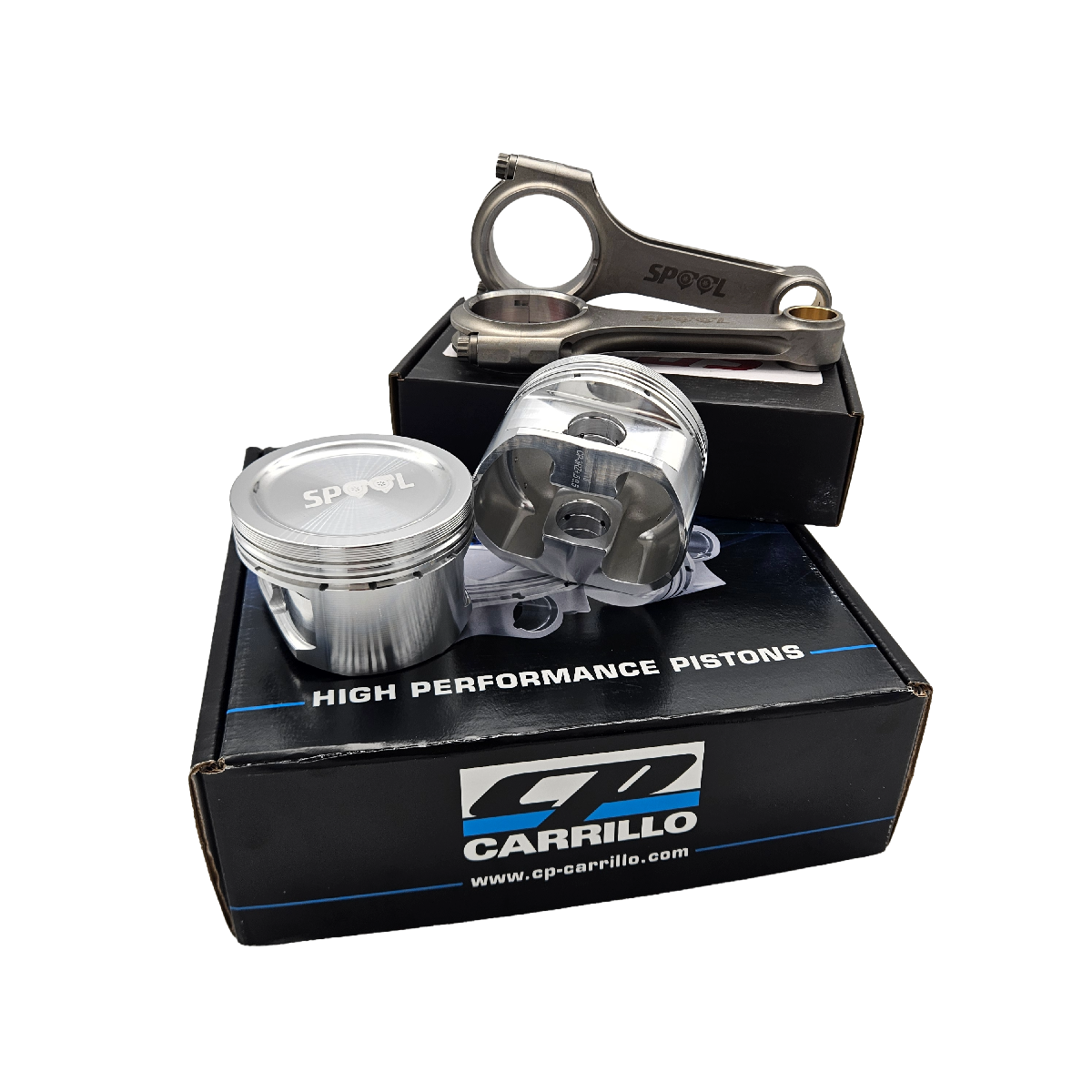 Toyota 3RZ-FE Spool H Beam Conrods and Ross Racing Forged Pistons