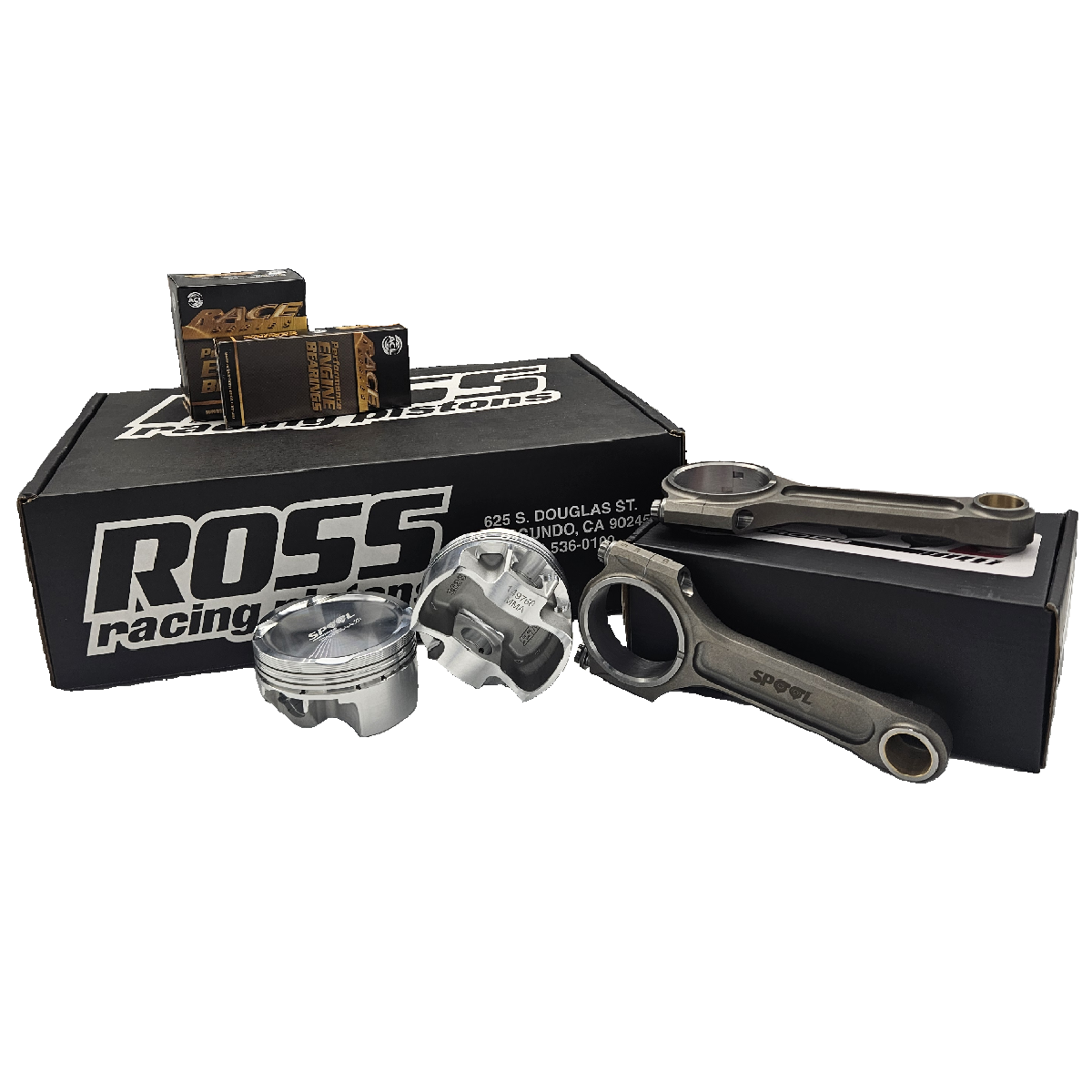 Ford XR6 Barra Spool Drag Pro I Beam Conrods and Ross Racing Forged Pistons