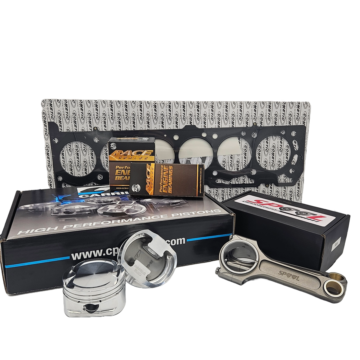 Ford XR6 Turbo Barra Rebuild Kit with Spool Drag Pro I Beam Conrods and CP Bullet Forged Pistons