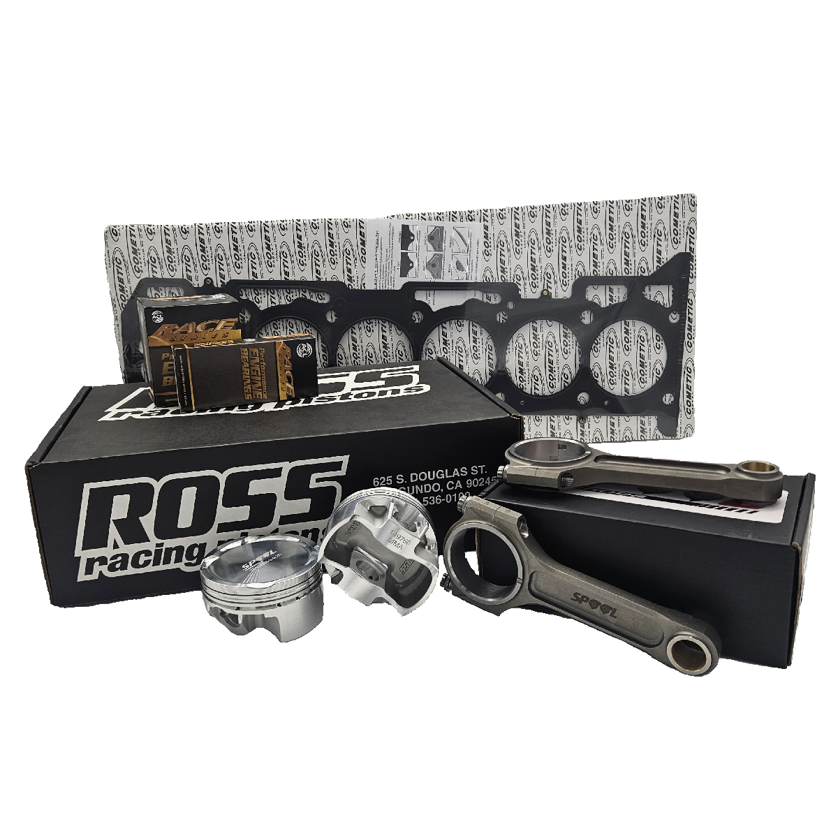 Ford XR6 Turbo Barra Rebuild Kit with Spool Drag Pro I Beam Conrods and Ross Racing Forged Pistons