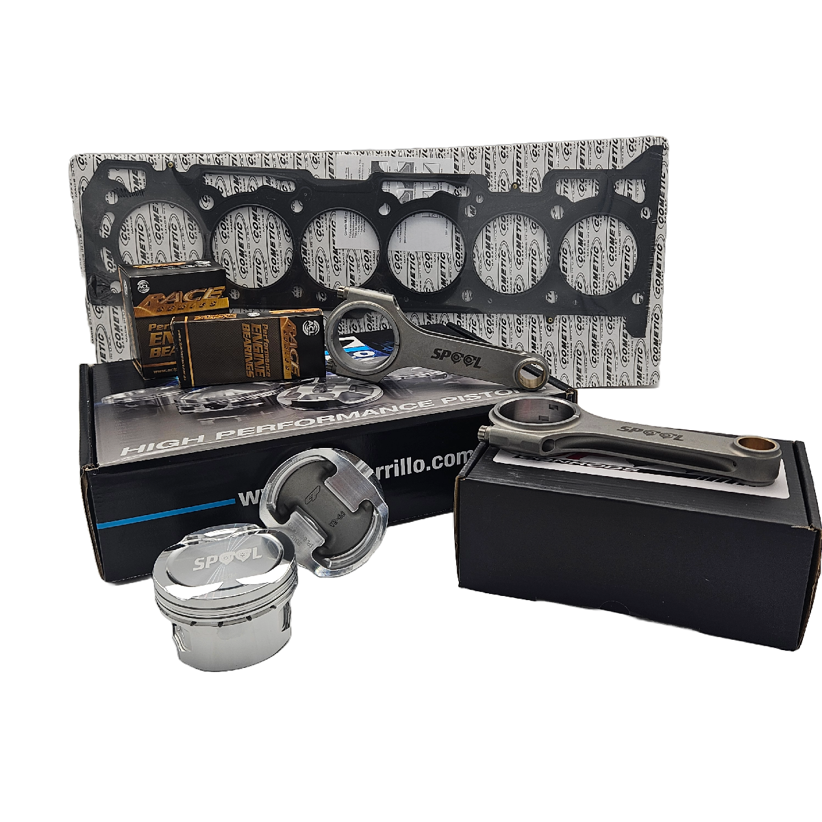 Ford XR6 Turbo Barra Rebuild Kit with Spool H Beam Conrods and CP Bullet Forged Pistons