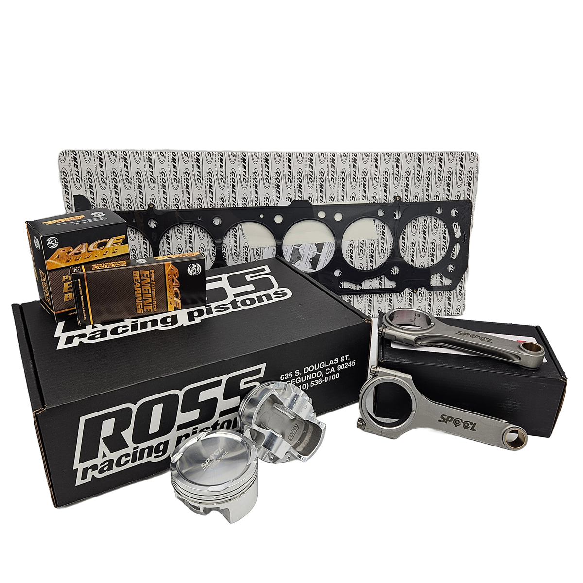 Ford XR6 Turbo Barra Rebuild Kit with Spool H Beam Conrods and Ross Racing Forged Pistons