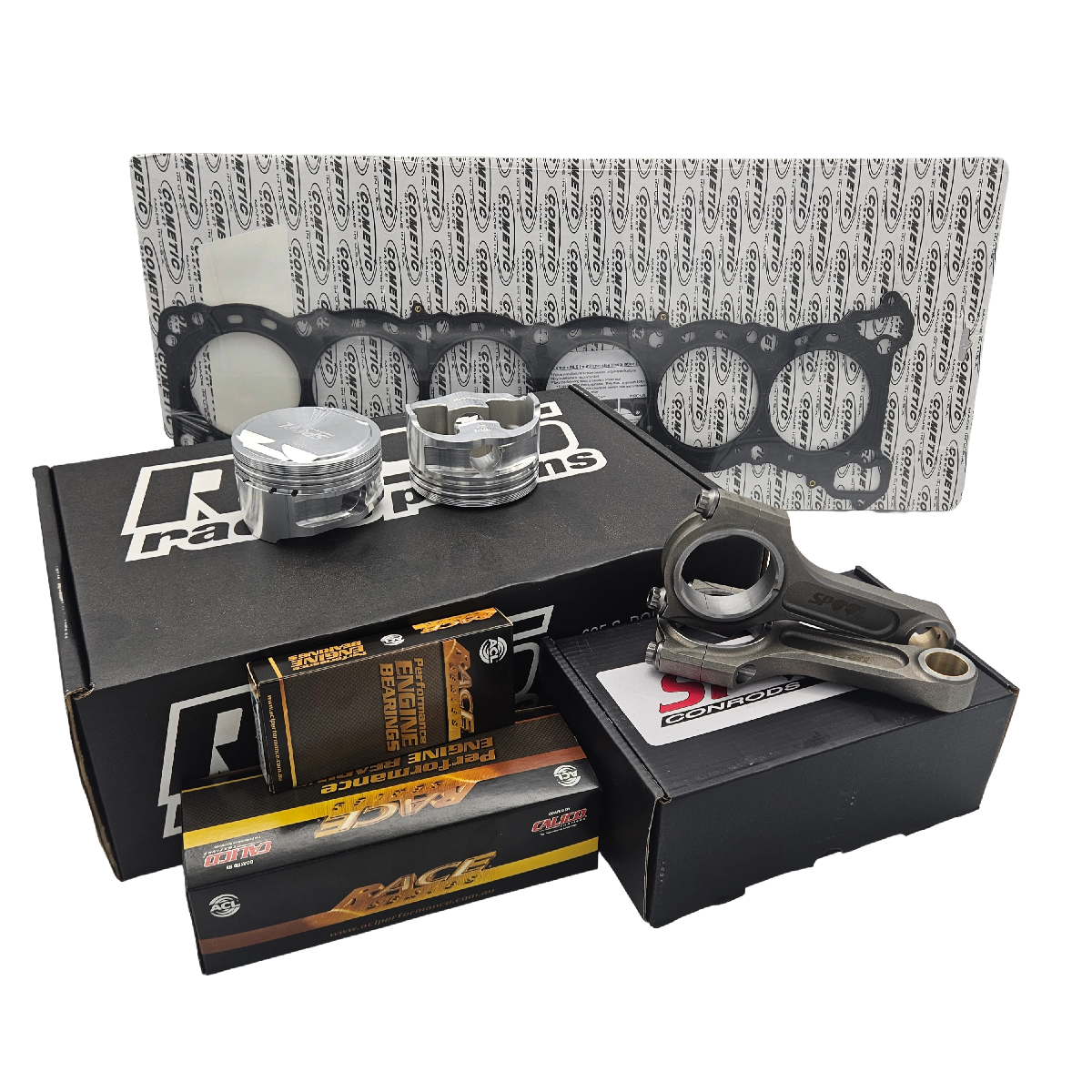 Nissan RB25DET Rebuild Kit with Spool Drag Pro I Beam Conrods and Ross Racing Forged Pistons