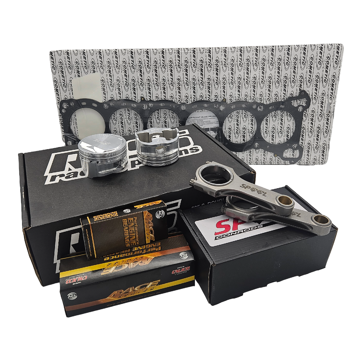 Nissan RB25DET Rebuild Kit with Spool H Beam Conrods and Ross Racing Forged Pistons