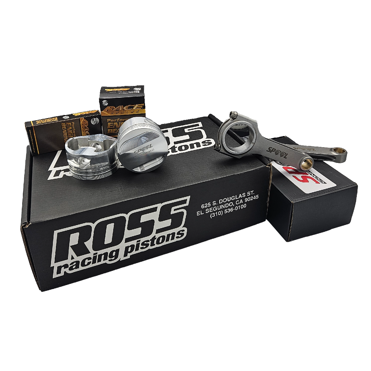 Spool Nissan  RB30 (SOHC) Drag Pro I Beam Conrods and Ross Racing Forged Pistons (9.0:1)