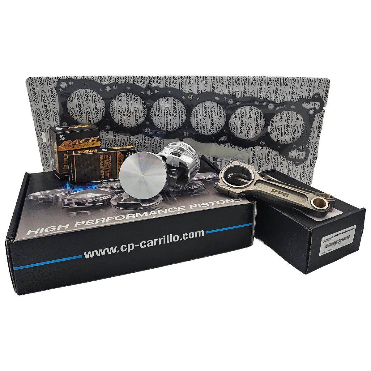 Nissan RB30DET (DOHC) Rebuild Kit with Spool Drag Pro I Beam Conrods and CP Forged Pistons ( 8.5:1)