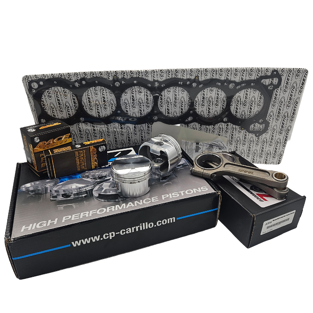 Nissan RB30DET (DOHC) Rebuild Kit with Spool Drag Pro I Beam Conrods and CP Forged Pistons (9.0:1)