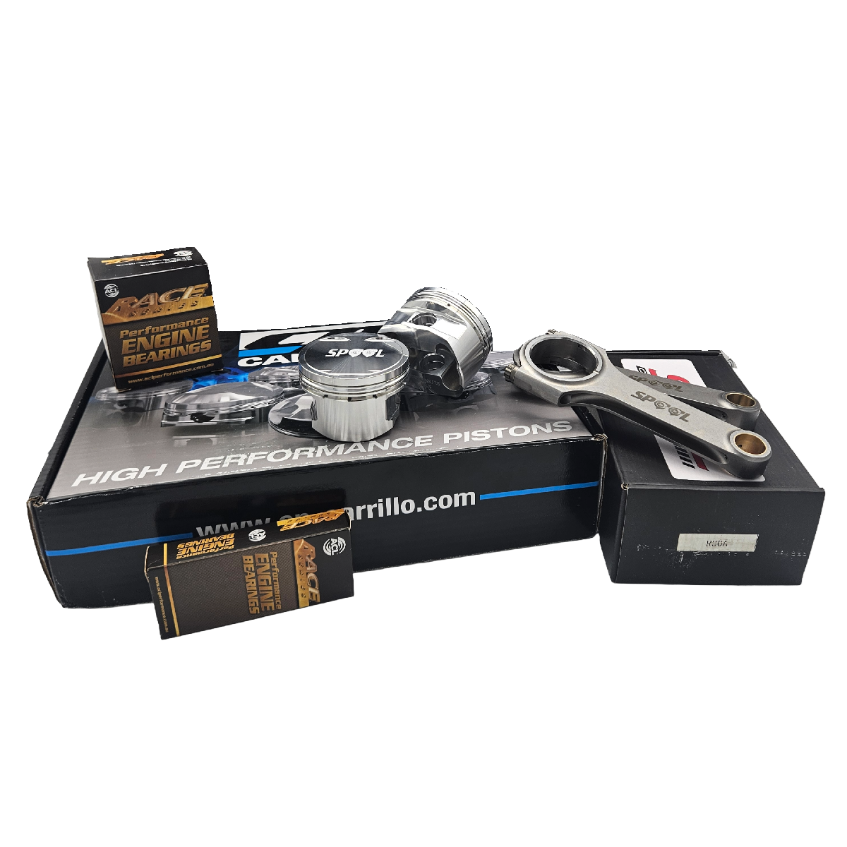 Nissan RB30DET  (RB25NEO Head) Spool H Beam Conrods and CP Forged Pistons (9.0:1)