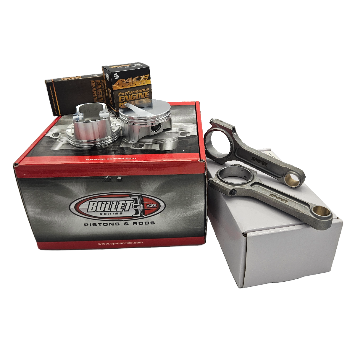 SPOOL Holden / GM LS 4.000" Stroke (15 degree Heads) CP Bullet Pistons and Spool Conrods