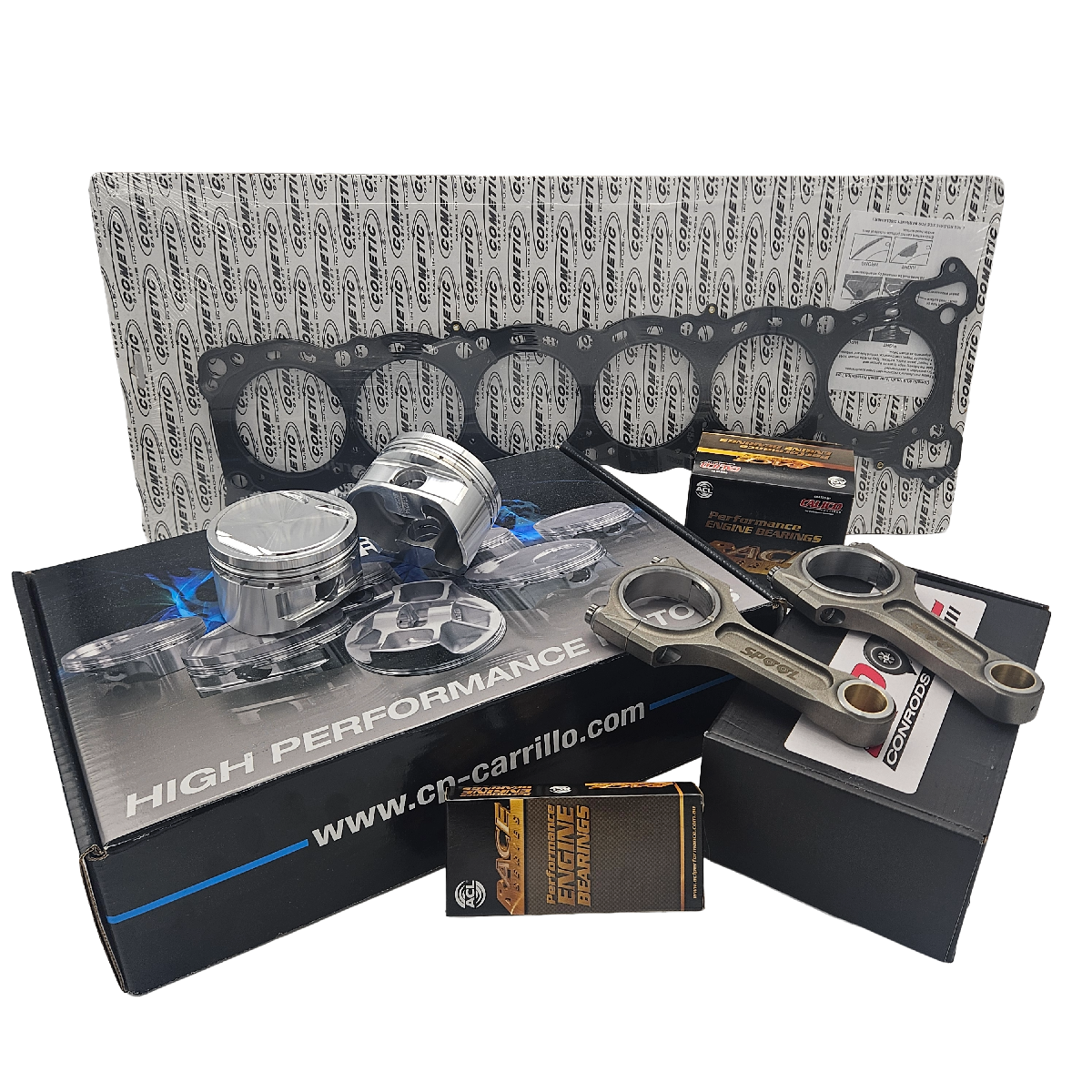 Nissan RB25DET NEO Rebuild Kit with Spool Drag Pro I Beam Conrods and CP Forged Pistons