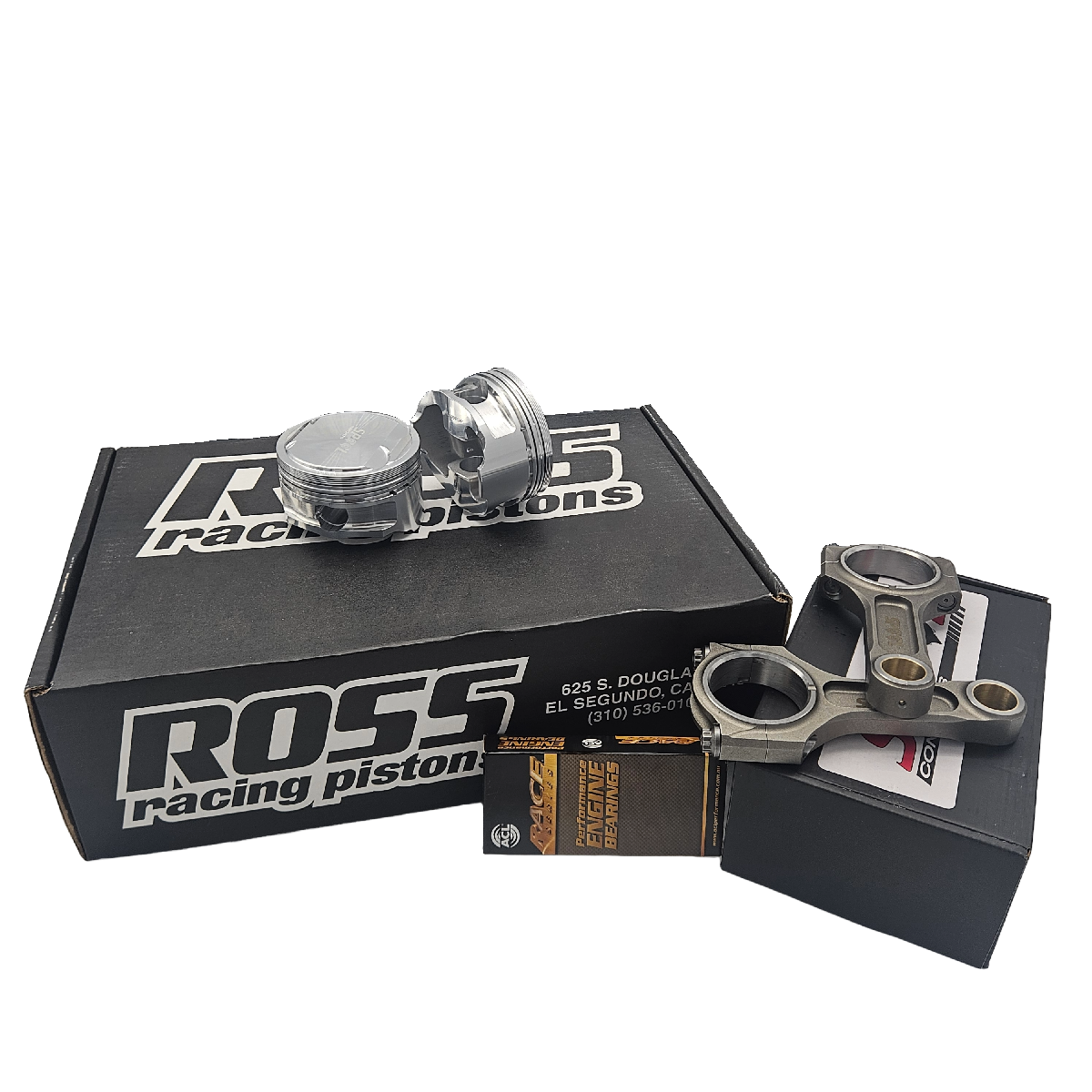 Nissan RB26 Spool Drag Pro I Beam Conrods and Ross Racing Forged Pistons