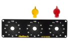 Triple Switch Panel with Yellow and Red knobs