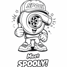 Spooly Colouring In Picture activity book for children