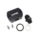 Oil drain kit components and installation hardware