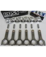 Nissan RB30 (SOHC) Spool H Beam Conrods and Ross Racing Forged Pistons (9.0:1)