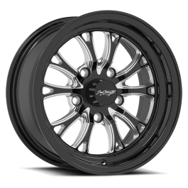 Boyd Coddington Bristol Wheels 15x7 Gloss Black Machined - 4.25