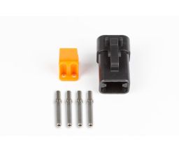 Male Deutsch DTP-06-4S black connector plug and pins 25 amp