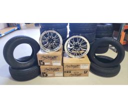 Boyd Coddington Bristol Wheel Set Gloss Black Milled with Diamond Lip