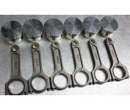 Nissan RB30DET (RB25/26 Head) Spool Drag Pro I Beam Conrods and CP Forged Pistons (8.5:1)