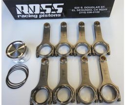 Toyota 1UZ-FE V8 Spool H Beam Conrods and Ross Racing Forged Pistons 