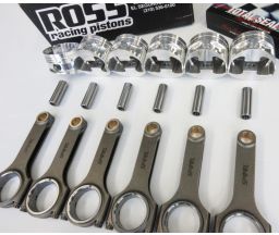 Holden 202 Spool H Beam Conrods and Ross Racing Pistons - Supercharged / Turbocharged (-10cc Dish) 