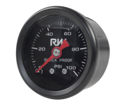 Raceworks 0–100PSI Liquid Filled Fuel Pressure Gauge FSA-506BK