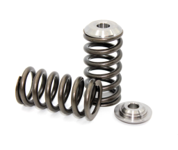 Performance Springs PST 7165890K single valve spring and titanium retainer kit for Toyota 4E-FTE 16V. 80 lb seat pressure, 142 lb @ 7.5 mm, 9.4 mm max lift and 21 mm coil bind.
