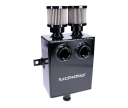 Raceworks 1.6L Black Slimline Catch Can ALY-155BK